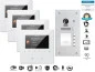 Preview: 4 Familienhaus Videosprechanlage Set mit 4 Monitoren